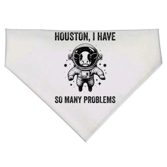 Cow Breeder Space Houston Problem Devon Cattle USA-Made Doggie Bandana