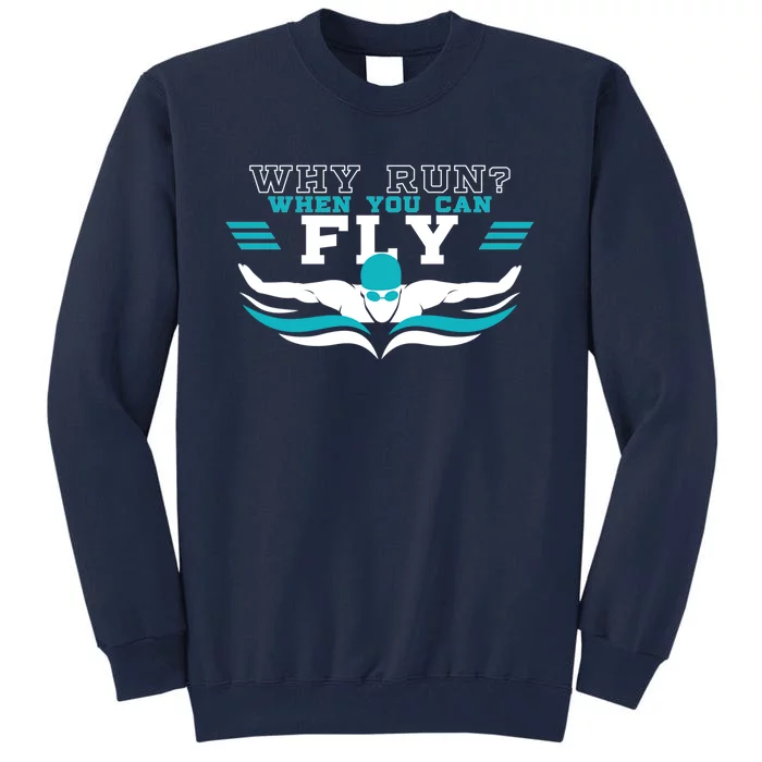 Cute Butterfly Swimmer Gift Tall Sweatshirt