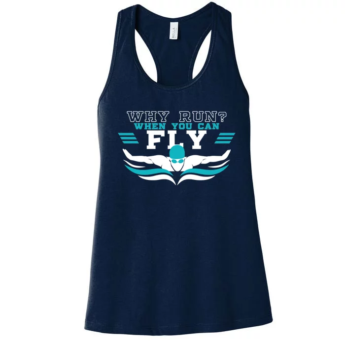 Cute Butterfly Swimmer Gift Women's Racerback Tank