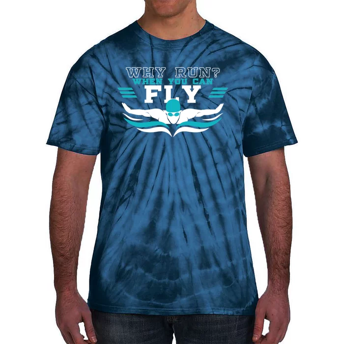 Cute Butterfly Swimmer Gift Tie-Dye T-Shirt