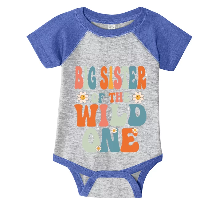 Cute Big Sister Of The Wild One Birthday Family Matching Gift Infant Baby Jersey Bodysuit