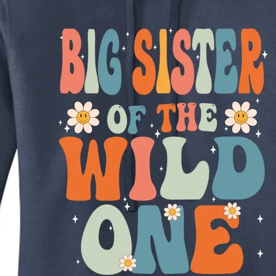 Cute Big Sister Of The Wild One Birthday Family Matching Gift Women's Pullover Hoodie