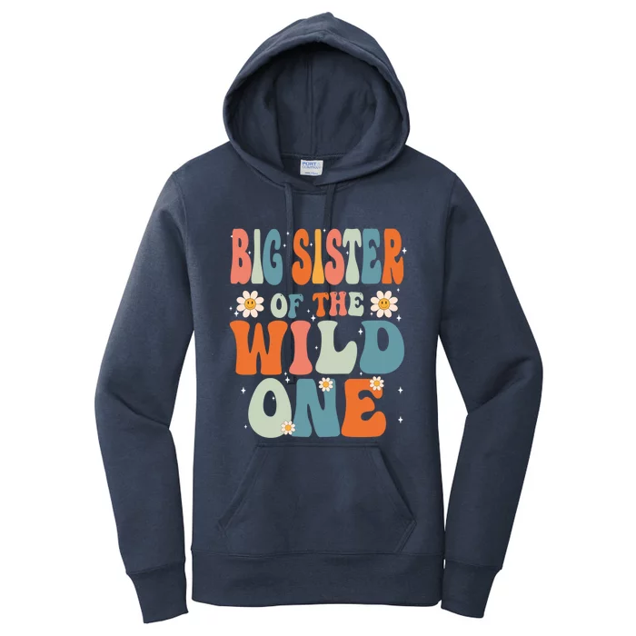 Cute Big Sister Of The Wild One Birthday Family Matching Gift Women's Pullover Hoodie