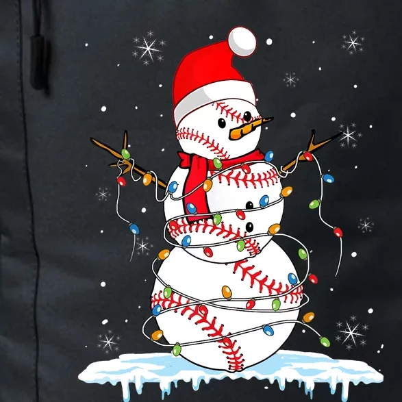 Christmas Baseball Snowman Santa Xmas Lights For Boys Daily Commute Backpack