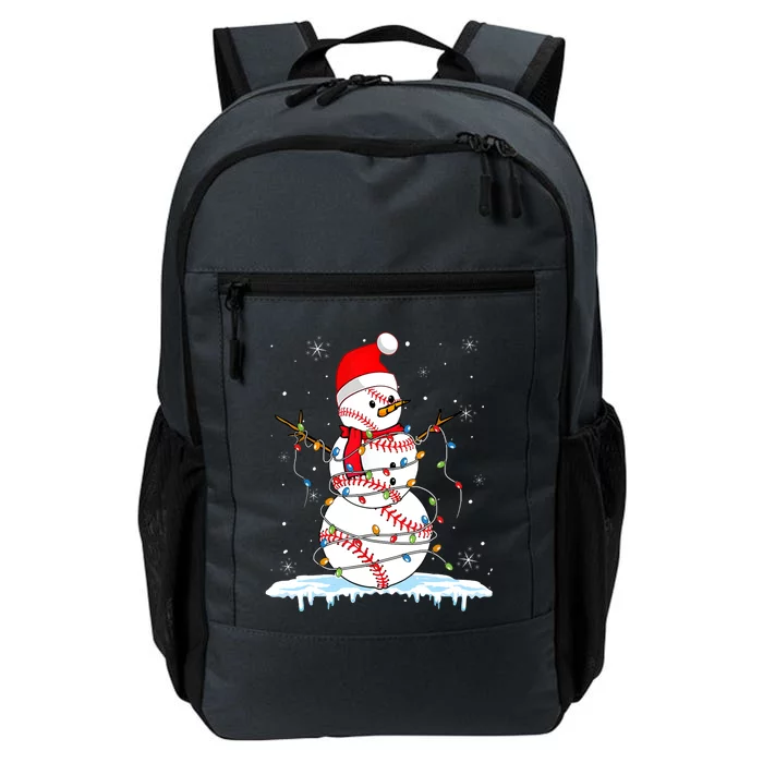 Christmas Baseball Snowman Santa Xmas Lights For Boys Daily Commute Backpack