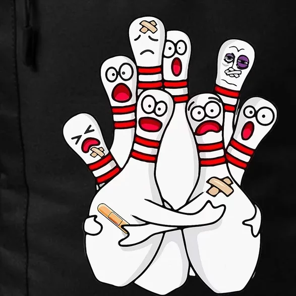 Cartoon Bowling Scared Bowling Pins Funny Sport Bowler Daily Commute Backpack