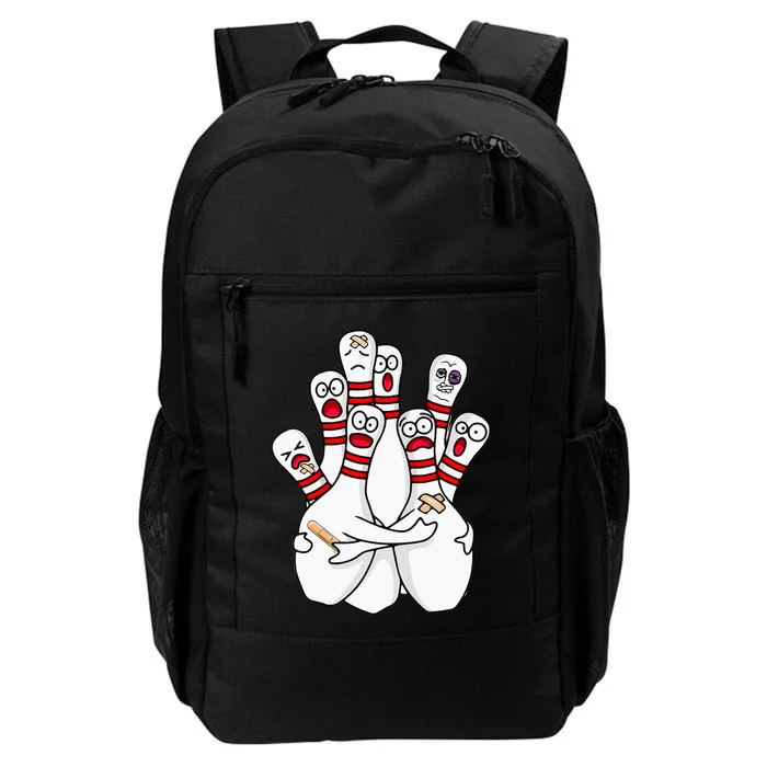 Cartoon Bowling Scared Bowling Pins Funny Sport Bowler Daily Commute Backpack