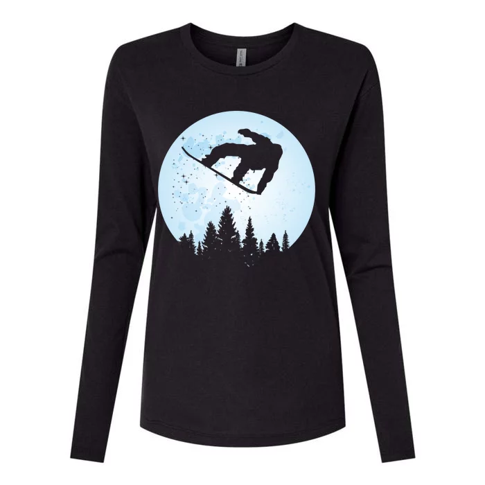 Cute Bigfoot Skiing Gift Womens Cotton Relaxed Long Sleeve T-Shirt