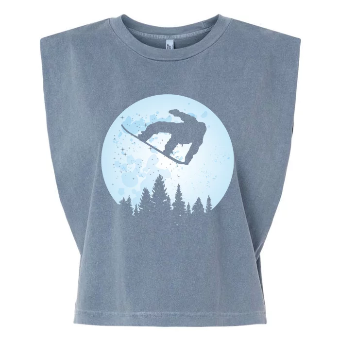 Cute Bigfoot Skiing Gift Garment-Dyed Women's Muscle Tee