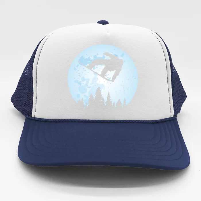 Cute Bigfoot Skiing Gift Trucker Hat