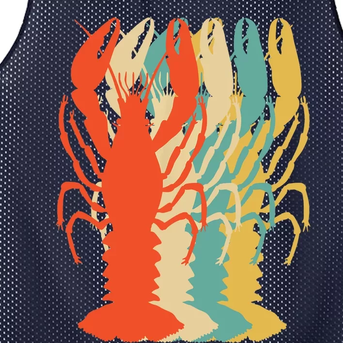 Crawfish Boil Silhouette Retro Pop Art Cajun Graphic Mesh Reversible Basketball Jersey Tank