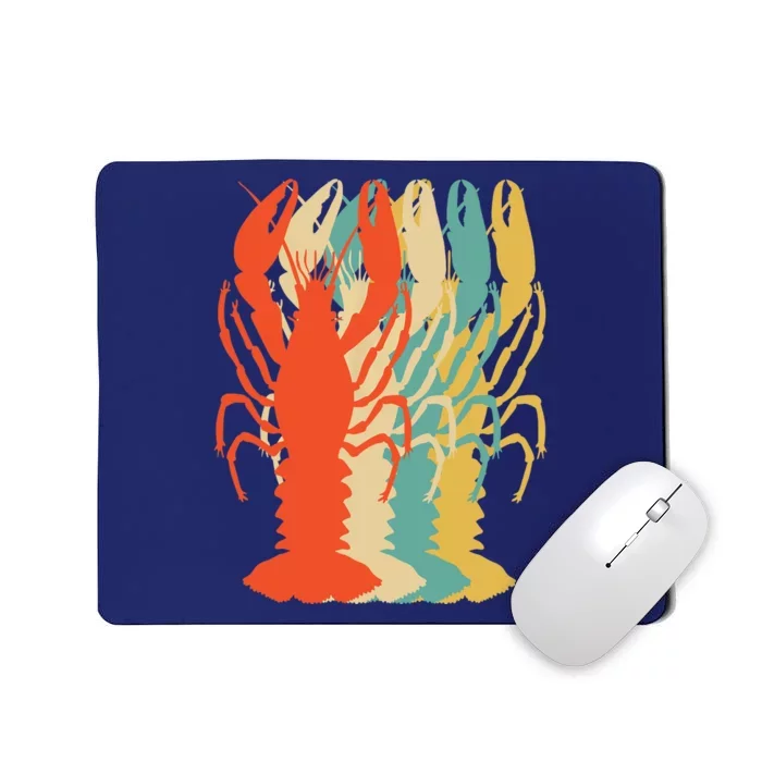 Crawfish Boil Silhouette Retro Pop Art Cajun Graphic Mousepad