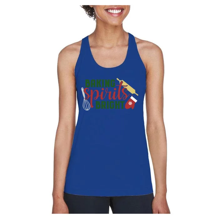 Christmas Baking Spirits Bright Gift Women's Racerback Tank