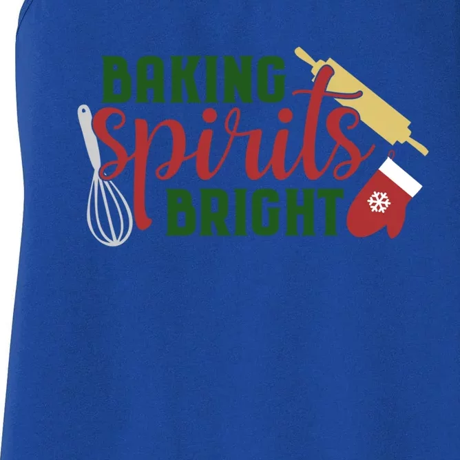 Christmas Baking Spirits Bright Gift Women's Racerback Tank