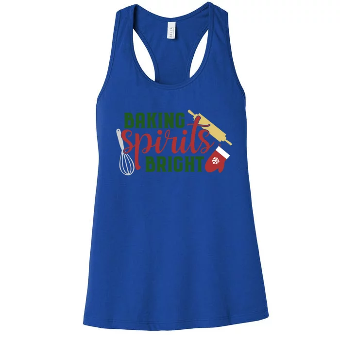 Christmas Baking Spirits Bright Gift Women's Racerback Tank