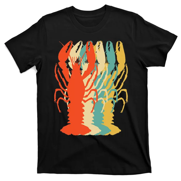 Crawfish Boil Silhouette Retro Pop Art Cajun Graphic T-Shirt