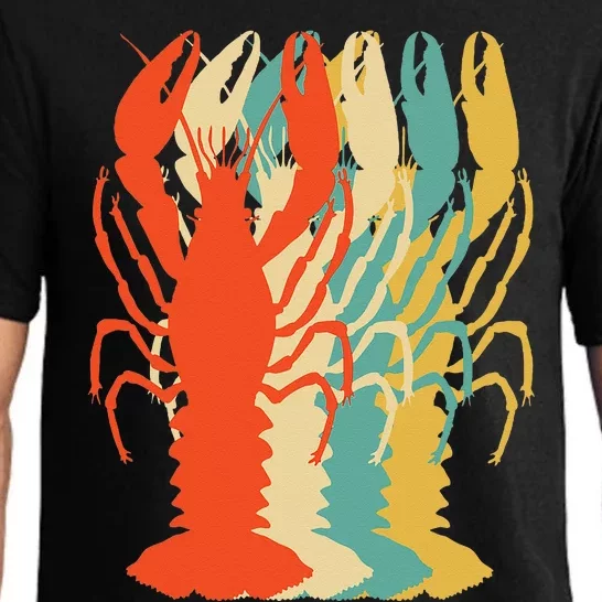 Crawfish Boil Silhouette Retro Pop Art Cajun Graphic Pajama Set