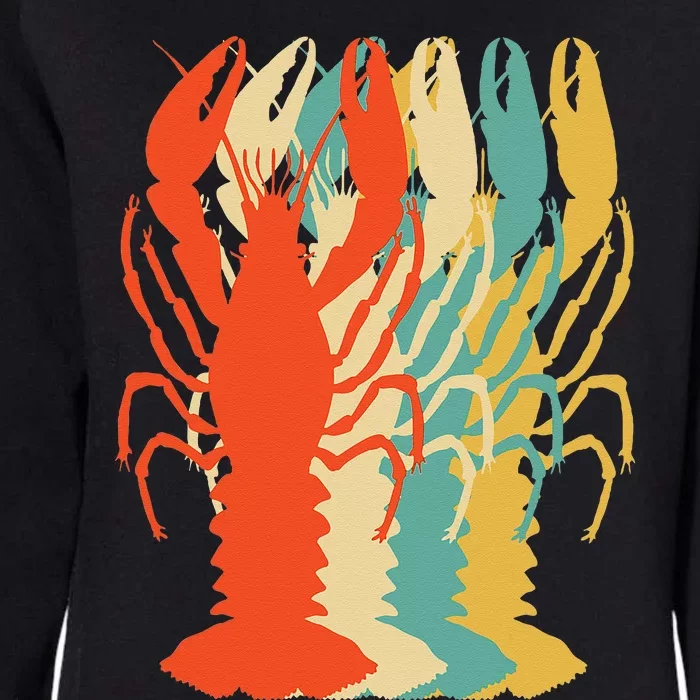 Crawfish Boil Silhouette Retro Pop Art Cajun Graphic Womens California Wash Sweatshirt