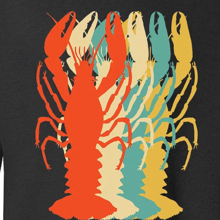 Crawfish Boil Silhouette Retro Pop Art Cajun Graphic Toddler Sweatshirt