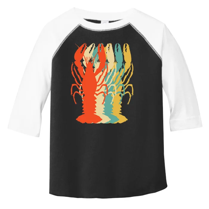 Crawfish Boil Silhouette Retro Pop Art Cajun Graphic Toddler Fine Jersey T-Shirt