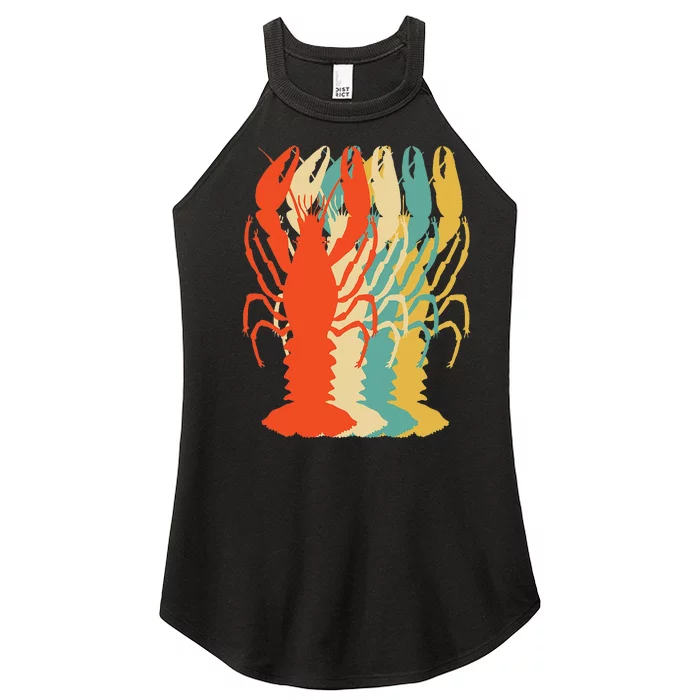 Crawfish Boil Silhouette Retro Pop Art Cajun Graphic Women’s Perfect Tri Rocker Tank