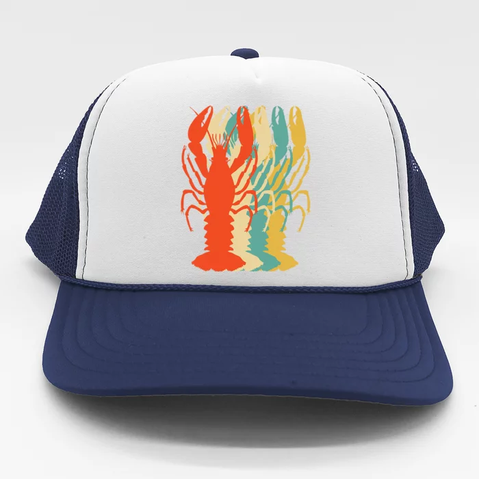 Crawfish Boil Silhouette Retro Pop Art Cajun Graphic Trucker Hat