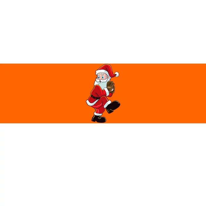 Christmas Baseball Santa Claus Pitcher Boy Xmas Bumper Sticker