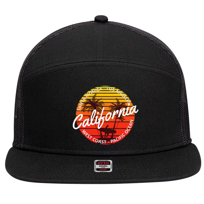 California Beach Surf Vintage Van 7 Panel Mesh Trucker Snapback Hat