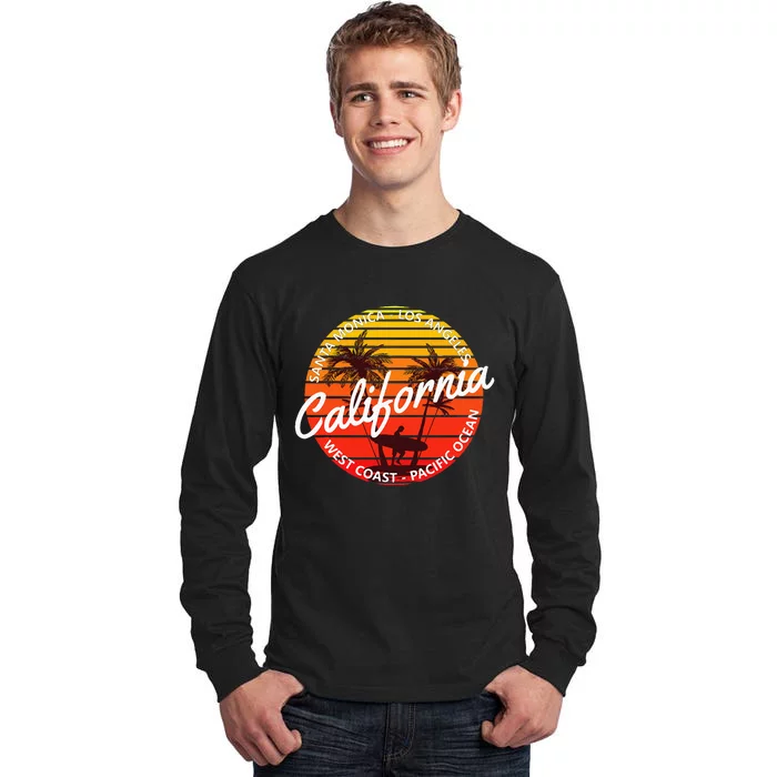 California Beach Surf Vintage Van Tall Long Sleeve T-Shirt