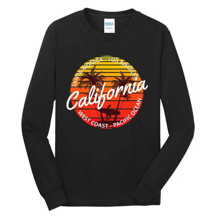 California Beach Surf Vintage Van Tall Long Sleeve T-Shirt