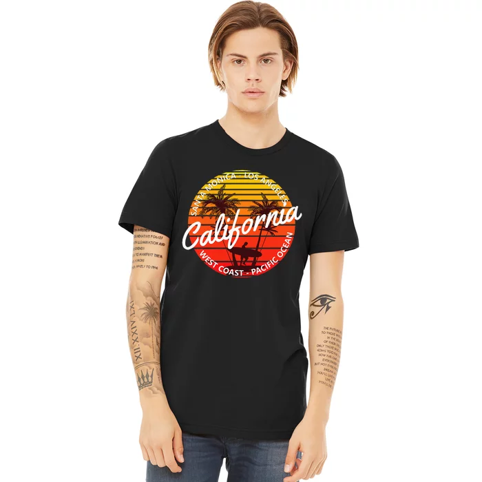 California Beach Surf Vintage Van Premium T-Shirt