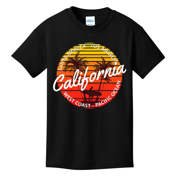 California Beach Surf Vintage Van Kids T-Shirt