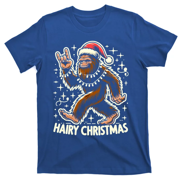 Cool Bigfoot Santa Sasquatch Pajamas Hairy Christmas Yeti Gift T-Shirt