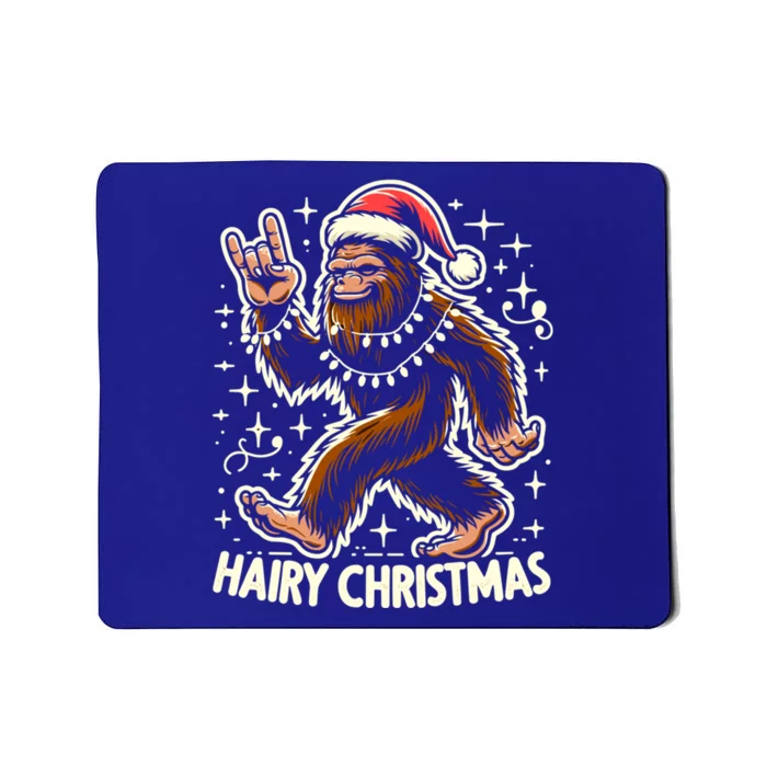 Cool Bigfoot Santa Sasquatch Pajamas Hairy Christmas Yeti Gift Mousepad