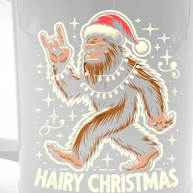 Cool Bigfoot Santa Sasquatch Pajamas Hairy Christmas Yeti Gift Front & Back Beer Stein