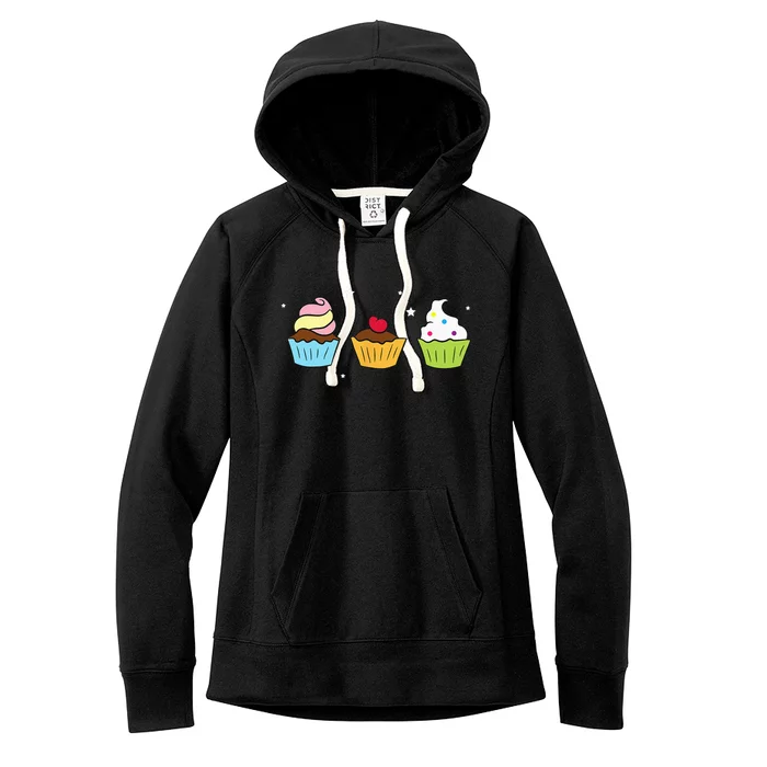 Cupcakes Baking Sweet Cupcakes Sweet Cupcake Baking Women's Fleece Hoodie