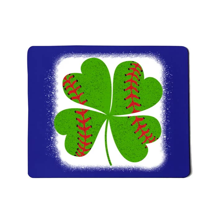 Cool Baseball St Patricks Day Catcher Shamrock Bleached Gift Mousepad