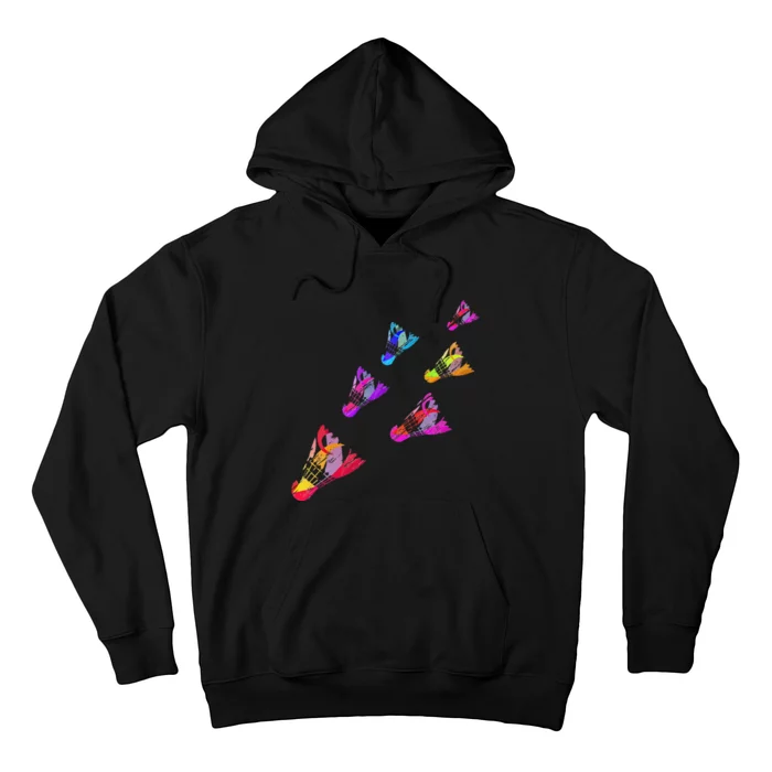 Colorful Badminton Shuttlecock Art Sports Hoodie