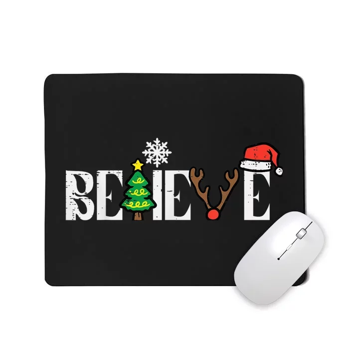 Christmas Believe Santa Xmas Boy Girls Kid Kid  Wo Mousepad