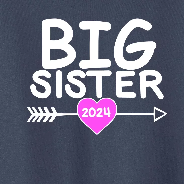 Cute Big Sister 2024 Heart Arrow Toddler T-Shirt