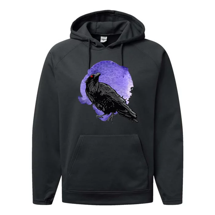 Crow Birds S For Men And Women Raven Performance Fleece Hoodie