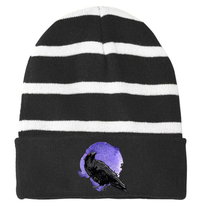 Crow Birds S For Men And Women Raven Striped Beanie with Solid Band