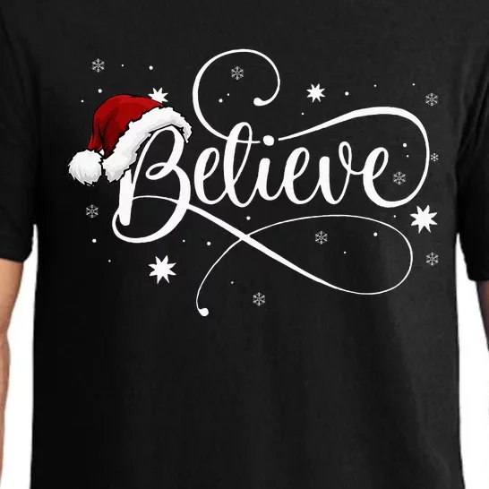 Christmas Believe Santa Claus Believe Christmas Pajama Set