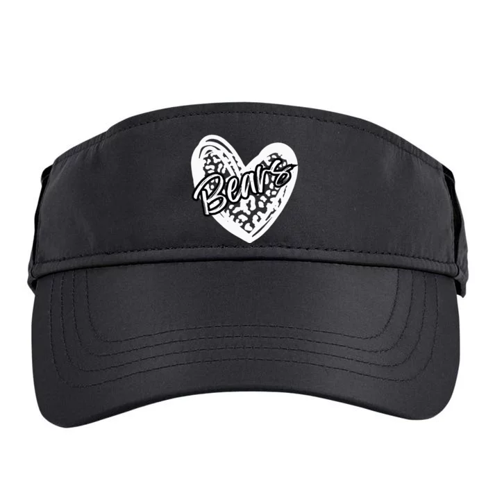 Cool Bears School Sports Fan Team Spirits Mascot Cute Heart Adult Drive Performance Visor