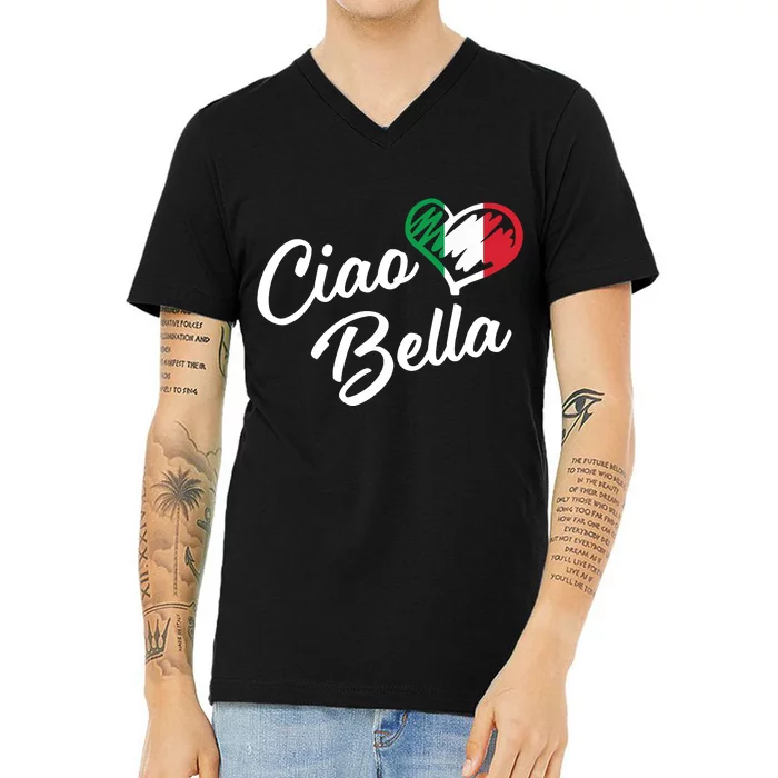 Ciao Bella Shirts Italian Hello Beautiful Gift V-Neck T-Shirt