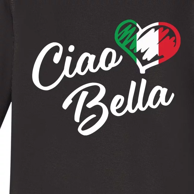 Ciao Bella Shirts Italian Hello Beautiful Gift Baby Long Sleeve Bodysuit