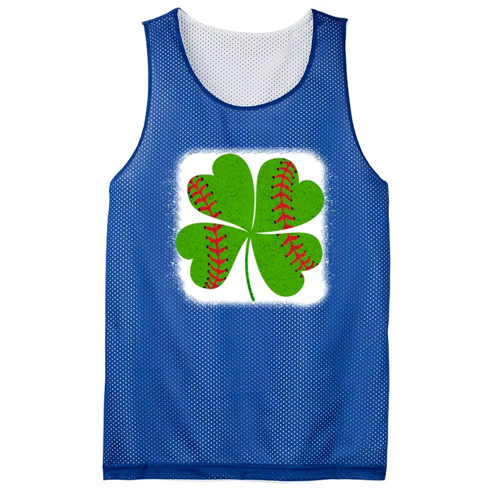 Cool Baseball St Patricks Day Catcher Shamrock Bleached Gift Mesh Reversible Basketball Jersey Tank