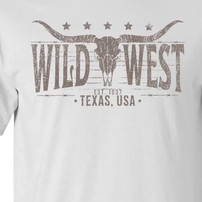 Cow Bull Skull Longhorn Skull Western Country Music Trip Tall T-Shirt