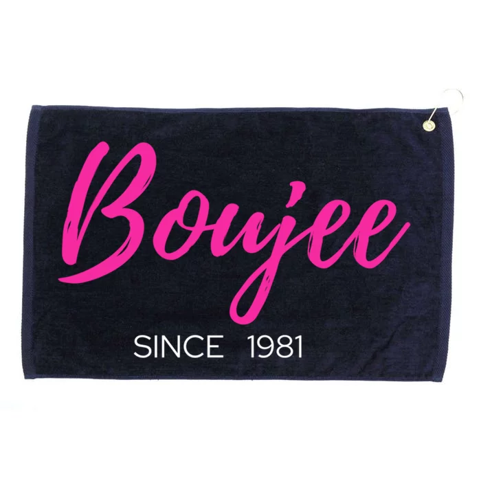 Classy Boujee Since 1981 Gift Grommeted Golf Towel