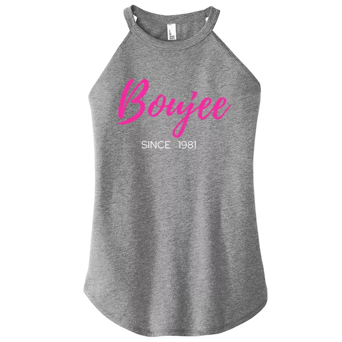 Classy Boujee Since 1981 Gift Women’s Perfect Tri Rocker Tank